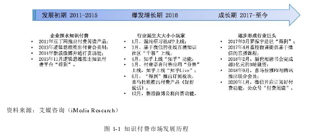 图 1-1 知识付费市场发展历程